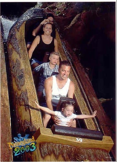 Disneyland, July 16, 2003. The kids were thrilled. He was managing. Everyone got wet. Memories were made.